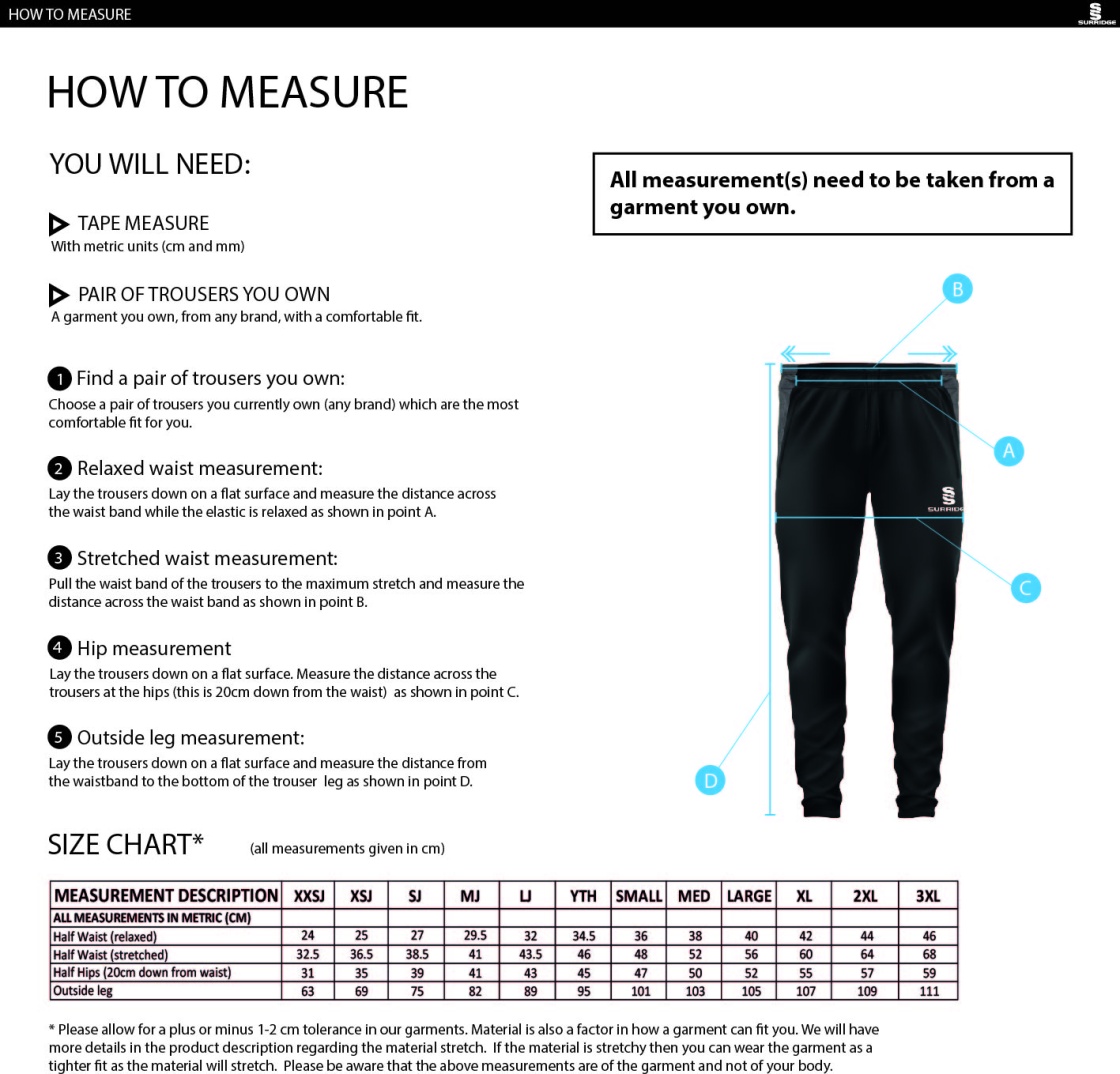 Alexandra Park Skinny Pant : Navy - Size Guide
