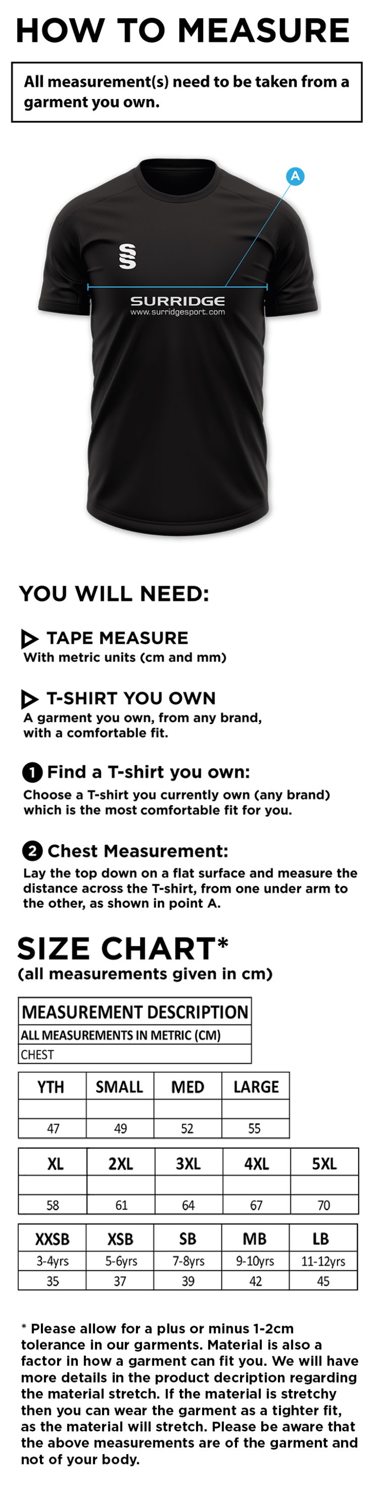 ALEXANDRA PARK - Dual Games Shirt : Navy - Size Guide