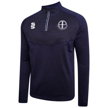 Alexandra Park 1/4 Zip Dual Performance Top : Navy